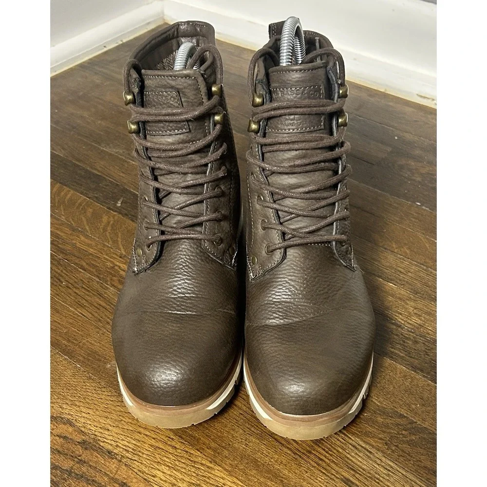 Men's GH Bass & Co. Brown Lace Up Boots Size 9 Outdoors Hiking Camping